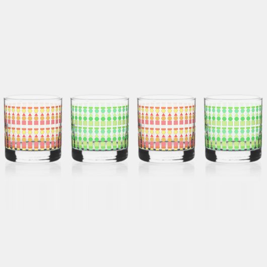 Retro shapes Drinkware Set ウイスキーグラス (左)