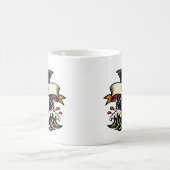 Retro Shark Tattoo Nautical コーヒーマグカップ (中央)