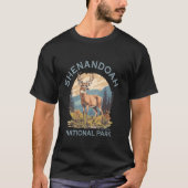 Retro Shenandoah National Park White-tailed Deer H Tシャツ (正面)