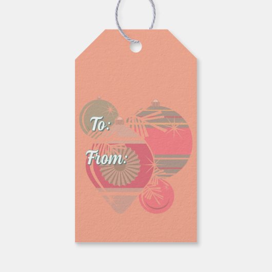 Retro Shiny Brite Ornaments Christmas ギフトタグ (裏面)