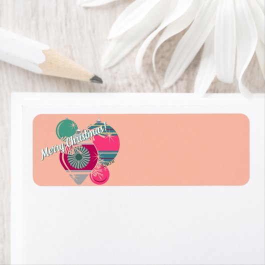 Retro Shiny Brite Ornaments Christmas ラベル (インサイチュ)