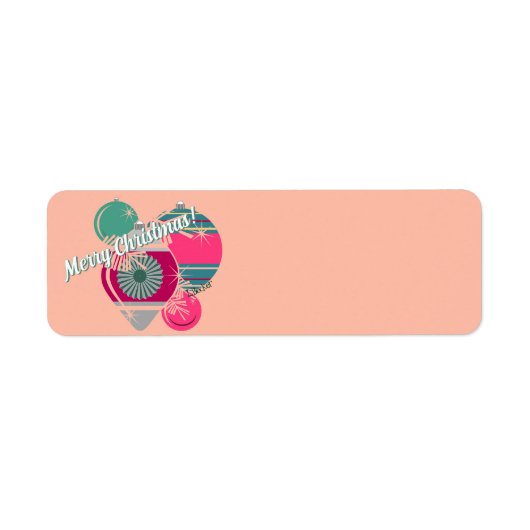 Retro Shiny Brite Ornaments Christmas ラベル (正面)