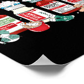 Retro Silent Night Xmas Nurse Christmas Doctor Er  ポスター (角)