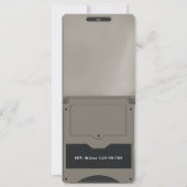 Retro Silver Handheld Gaming Birthday Invitation 招待状 (裏面)