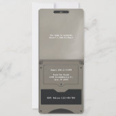 Retro Silver Handheld Gaming II Birthday 招待状 (裏面)