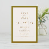 Retro Simple Black& White Wedding save the date セーブザデート (スタンド正面)