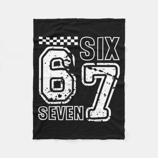 Retro Six Seven Numbers Clever Humor 6 7 Meme Mens フリースブランケット (正面)