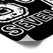 Retro Six Seven Numbers Clever Humor 6 7 Meme Mens ポスター (角)