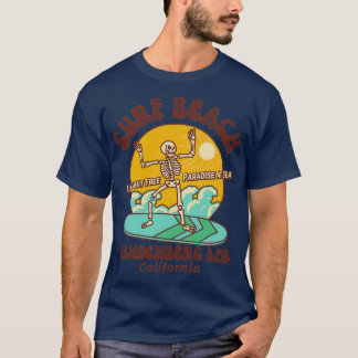 Retro Sixties Surf Beach Vandenberg AFB California Tシャツ