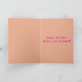 Retro skate board kids Happy Birthday greeting サンキューカード (内部)