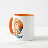 Retro Skate Corgi – Tony Bark™ – Smol & Rad  マグカップ (正面左)