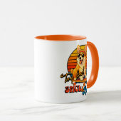 Retro Skate Corgi – Tony Bark™ – Smol & Rad  マグカップ (正面右)