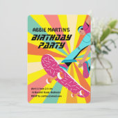 Retro Skateboard Birthday Invitation 招待状 (スタンド正面)