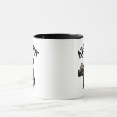 Retro Skeleton Barista Night Shift Coffee Co マグカップ (中央)