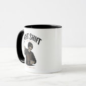 Retro Skeleton Barista Night Shift Coffee Co マグカップ (正面左)