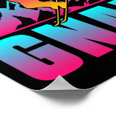 Retro Ski 90s 80s Skiing Outfit Shred The Gnar Ski ポスター (角)