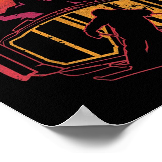 Retro Ski Driver Funny Ski Skiing  ポスター (角)