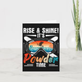 Retro Ski Winter Sport Skiing Rise &amp; Shine! It カード (正面)