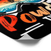 Retro Ski Winter Sport Skiing Rise &amp; Shine! It ポスター (角)