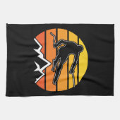 Retro Skiing キッチンタオル (横)