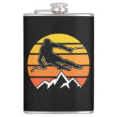 Retro Skiing フラスク (正面)