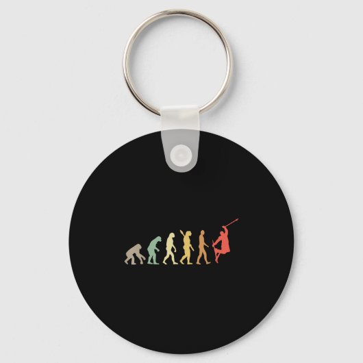 Retro Skiing Evolution For Skiers Skiing Season  キーホルダー (正面)