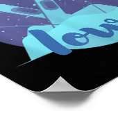 Retro Skiing Graphic For Iowa Ski Resort Vacation  ポスター (角)