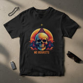Retro Skull Mountain Sunset No Regrets Graphic Tシャツ