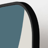 Retro Slate Gray Three Circle Stripe with Name ピックルボールラケット (左詳細)