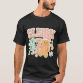 Retro Sleigh 67 Gingerbread Christmas Six Seven Me Tシャツ (正面)