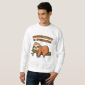 Retro Sloth Anti Hustle Men’s Sweatshirt スウェットシャツ (正面フル)
