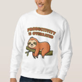 Retro Sloth Anti Hustle Men’s Sweatshirt スウェットシャツ (正面)