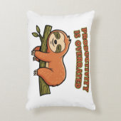 Retro Sloth Anti Productivity Rectangular Pillow アクセントクッション (正面(垂直))
