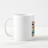 Retro Sloth Doing Nothing White Coffee Mug コーヒーマグカップ (左)