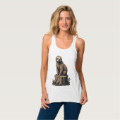 Retro Sloth Engraving Wildlife Shirt (3) タンクトップ (正面フル)