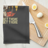 Retro Sloth Hiking Team We'll get There When we ge キッチンタオル (四つ折り)