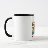 Retro Sloth Lazy Humor Color Inside Mug マグカップ (左)