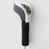 Retro Sloth Line Art Vintage Tee (4) ゴルフヘッドカバー (アングル)