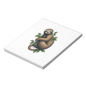 Retro Sloth Line Art Vintage Tee (4) ノートパッド (回転)