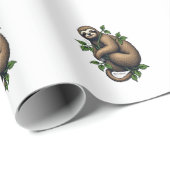 Retro Sloth Line Art Vintage Tee (4) ラッピングペーパー (ロールコーナー)