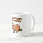 Retro Sloth Productivity Humor White Mug コーヒーマグカップ (正面右)