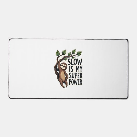 Retro Sloth Quote Shirt Funny Slow Life Vintage Te デスクマット (正面)