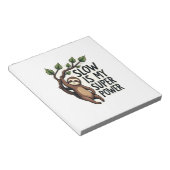 Retro Sloth Quote Shirt Funny Slow Life Vintage Te ノートパッド (アングル)