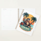 Retro Sloth Vacation Shirt Funny Tropical Relax De プランナー手帳 (ディスプレー)