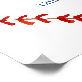 Retro Slugger Baseball Boy Baby Shower Welcome ポスター (角)