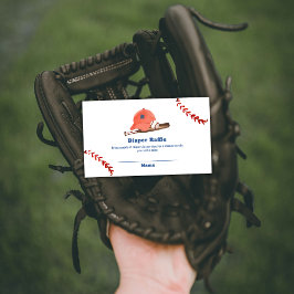 Retro Slugger Baseball Diaper Raffle Baby Shower  エンクロージャーカード