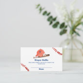 Retro Slugger Baseball Diaper Raffle Baby Shower  エンクロージャーカード (スタンド正面)