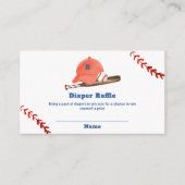 Retro Slugger Baseball Diaper Raffle Baby Shower  エンクロージャーカード (正面)