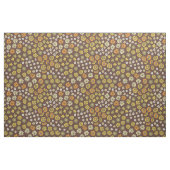 Retro Small Flowers Orange Yellow Brown Pattern ファブリック (ファットクウォーター)
