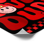 Retro Smile Face One Loved Dude Valentines Day Men ポスター (角)